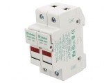 Clemă siguranţe cilindrice 10,3x38mm pentru şină DIN 30A