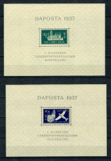 Danzig 1937 - Daposta, set colite neuzate foto