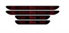 Stickere Praguri Auto Ford Focus Negru-Rosu, 4 Bucati, Protectie Tuning Exterior