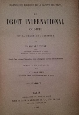 LE DROIT INTERNATIONAL CODIFIE ET SA SANCTION JURIDIQUE foto