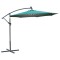 Umbrela gradina/terasa cu panou solar, iluminare LED, articulatie tip banana, manivela, verde, 295 cm