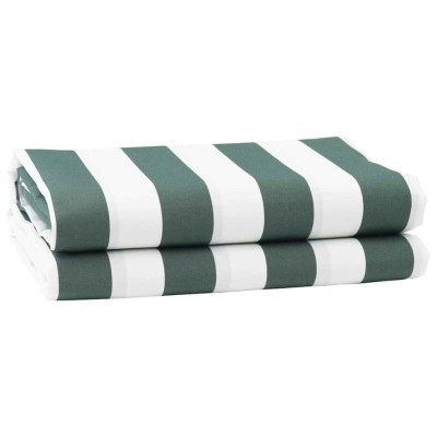 vidaXL Material de &amp;icirc;nlocuire pentru copertină Verde, alb 10 x 1.6 m foto