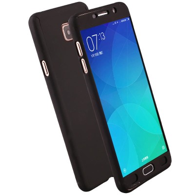 Husa Full Cover 360&amp;deg; (fata + spate + geam sticla) pentru Samsung Galaxy J7 (2017) / J730, negru foto