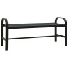 Banca de gradina, negru, 124,5 cm, otel si WPC
