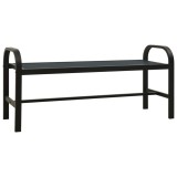 Cumpara ieftin Banca de gradina, negru, 124,5 cm, otel si WPC