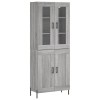 Dulap inalt, gri sonoma, 69,5x34x180 cm, lemn compozit