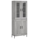 Dulap inalt, gri sonoma, 69,5x34x180 cm, lemn compozit