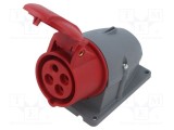 Conector alimentare AC trifazat IP44 AMPHENOL 460V 4 pini soclu mamă