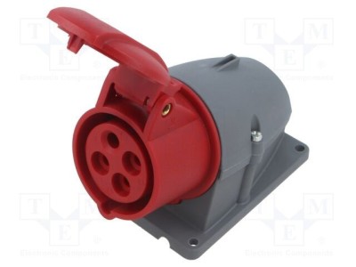 Conector alimentare AC trifazat IP44 AMPHENOL 460V 4 pini soclu mamă foto