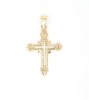 Pandantiv Cruce Aur 14k, Sculptat Manual, 1.36g, Bijuterie Aur Galben