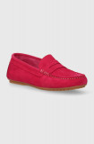 Marc O&#039;Polo mocasini din piele intoarsa femei, culoarea roz, cu toc plat, 40214623103300 NN2M3013