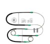 Kit reparatie Macara geam Volkswagen Polo 6N1/6N2 Hatchback 1994-2001 modele cu 5 usi , usa Fata partea Stanga , electrica, - cablu , rola si suporti