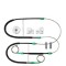 Kit reparatie Macara geam Volkswagen Polo 6N1/6N2 Hatchback 1994-2001 modele cu 5 usi , usa Fata partea Stanga , electrica, - cablu , rola si suporti