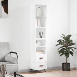 Cumpara ieftin Dulap &icirc;nalt, alb extralucios, 34,5x34x180 cm, lemn prelucrat