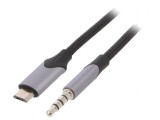 Cablu Audio Jack 3.5mm la USB Micro-B 1.5m Negru, Vention