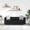 VidaXL Canapea cu 3 locuri, negru, piele artificială