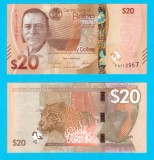 Belize (p#NOU) 20 Dollars 2025 UNC &#039;Jaguar&#039; serie: FA7129xx; Puse &icirc;n circulație pe 4 August 2025