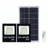 Set 2 Proiectoare Solare eMazing 30W, 200 LED, Panou Solar, Telecomanda, ABS 13x13.5cm, Negru, IP65