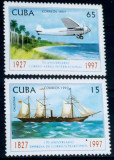 Cuba 1997 transporturi,avioane,nave cu p&acirc;nza,corabie serie 2v. neștampilată, Nestampilat