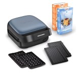 Cumpara ieftin Aparat pentru sandvisuri si waffle Tefal Snack Collection SW8674F0, 700W, 2 seturi placi detasabile incluse, invelis antiaderent, economisire spatiu,