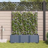 vidaXL Ghivece pentru grădină Gri 120 x 40 x 142 cm Oțel