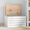 Cutie de depozitare, alb, 59,5x36,5x33 cm, lemn masiv de pin, vidaXL