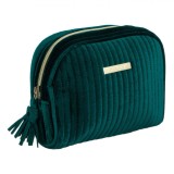Portfard, Model Catifelat, Culoare Verde, Cu Franjuri