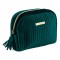Portfard, Model Catifelat, Culoare Verde, Cu Franjuri