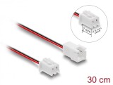 Cablu prelungitor alimentare ventilator JST la 2 pini lungime conector 7mm/pitch 2.5mm T-M 30cm, Delock 90762