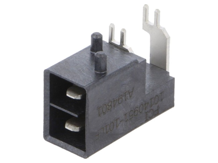 Conector cablu-placă soclu tată 2 pini