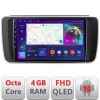 Navigatie Nissan Leaf 2018-2024 dedicata Android QLED octa core 4+64 4G DSP FHD carplay android auto radio gps internet Android kit-leaf+EDT-E309v3 Ca
