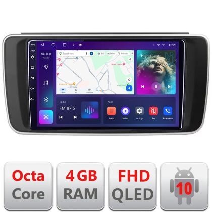 Navigatie Nissan Leaf 2018-2024 dedicata Android QLED octa core 4+64 4G DSP FHD carplay android auto radio gps internet Android kit-leaf+EDT-E309v3 Ca