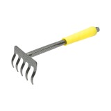 Grebla de gradina cu 5 dinti din otel carbon si maner ergonomic Crownman