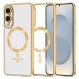 Husa premium Samsung Galaxy S25 Edge Techsuit Luxury Crystal MagSafe, auriu