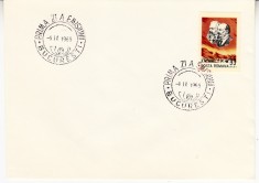 C12 - FDC Romania - A VI-a conferinta ministri PTT tarile socialiste LP612 1965