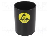 Tavă pentru stilouri ESD neagră STATICTEC H: 115mm &Oslash;: 75mm