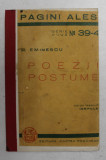 M. EMINESCU, POEZII POSTUME, 1939