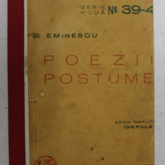 M. EMINESCU, POEZII POSTUME, 1939
