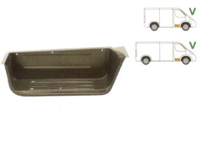 Treapta usa Ford Transit (Ve6) 10.1986-01.2000, Transit (Ve64) 01.1992-09.2000, Transit (Ve83) 06.1986-07.2000 , partea Fata Dreapta, Mare,
