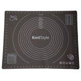 Plansa modelatoare din silicon pentru masurat, rulat sau framantat aluat de patiserie, cofetarie, brutarie, 50 x 40 cm, gri inchis