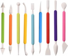 Set 9 Instrumente de modelat pentru cofetarie, Multicolor, 17 cm, 369COF