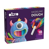 Set de plastilină pentru modelaj okto, 18 culori, 270 g, 3 ani+