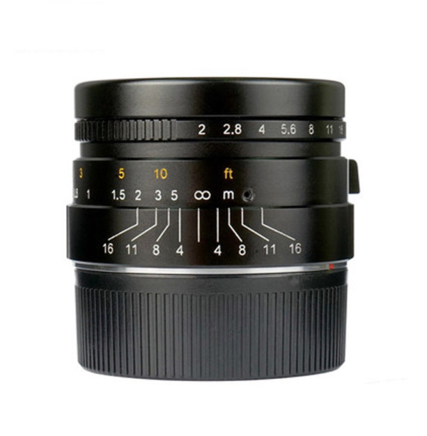 Obiectiv manual 7Artisans 35mm F2.0 negru pentru Leica M-mount