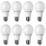 Set 8 becuri LED 15W (90W), E27, lumina naturala (4500K), 1320 lm