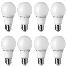 Set 8 becuri LED 12W (75W), E27, lumina naturala (4500K), 1055 lm