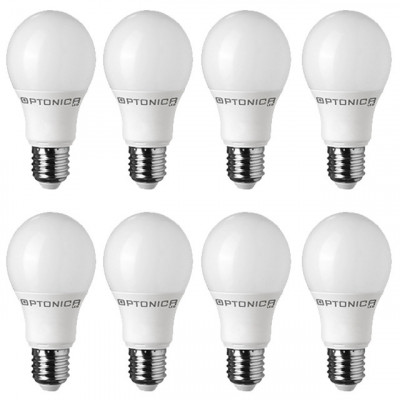Set 8 becuri LED 15W (90W), E27, lumina naturala (4500K), 1320 lm foto