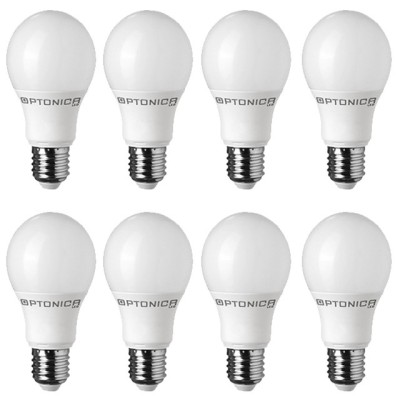 Set 8 becuri LED 12W (75W), E27, lumina naturala (4500K), 1055 lm foto