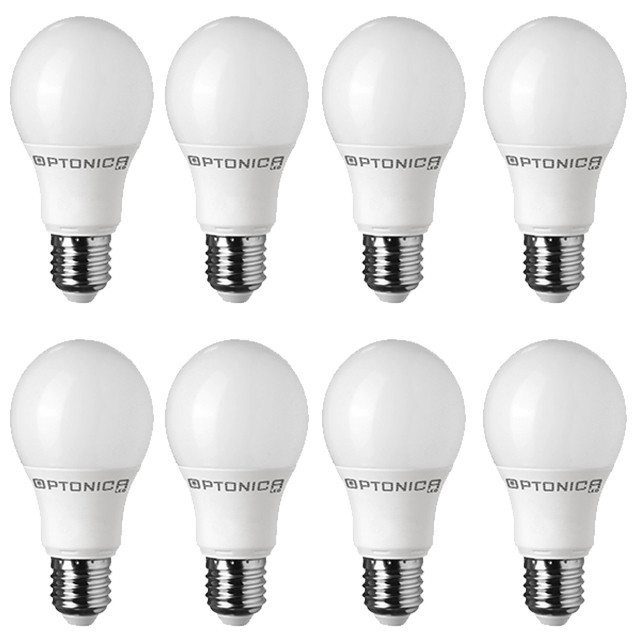 Set 8 becuri LED 15W (90W), E27, lumina naturala (4500K), 1320 lm