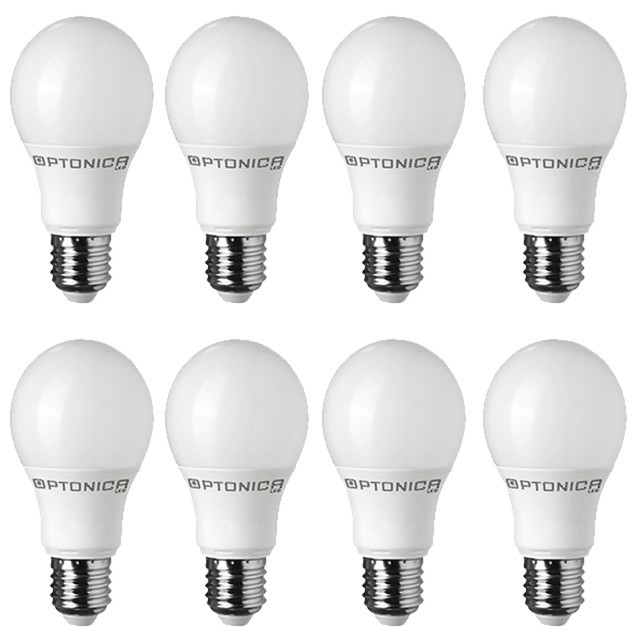 Set 8 becuri LED 12W (75W), E27, lumina naturala (4500K), 1055 lm