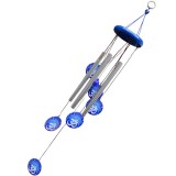 Clopotei de vant cu tuburi sonore si simbolul ohm, amuleta de protectie, decoratiune casa si gradina